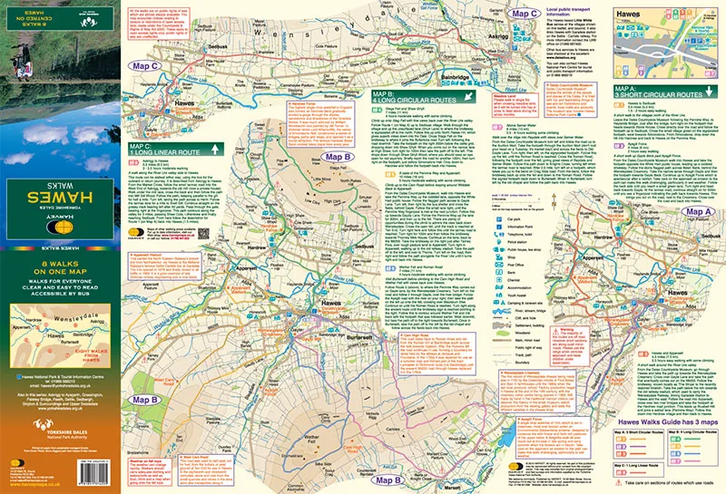Harvey Maps -Yorkshire Dales Hawes Walks-1